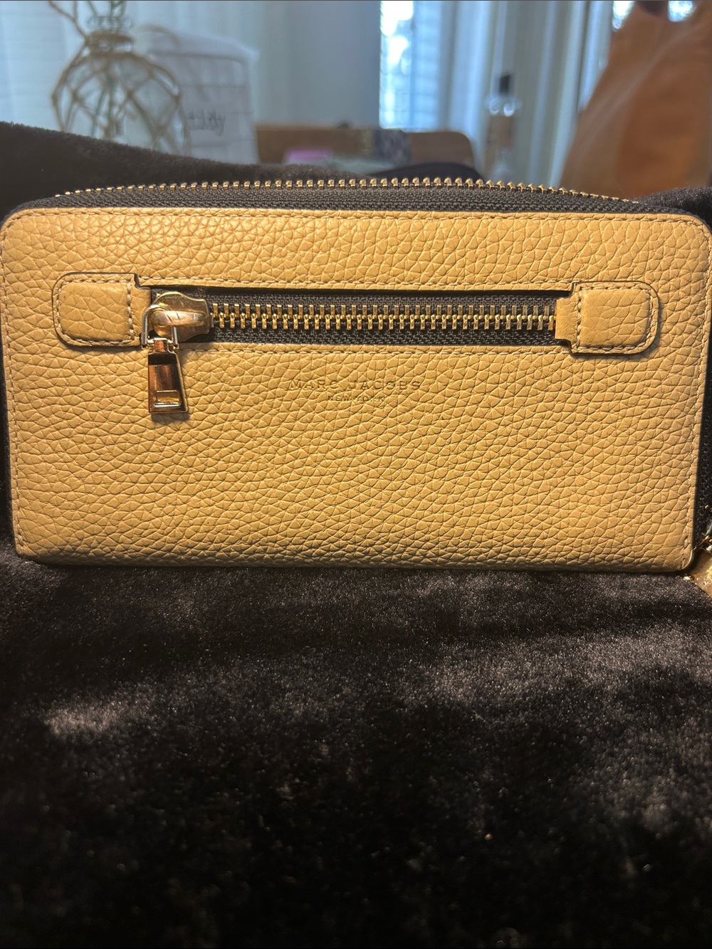 Marc Jacob’s Pebbled Zip Wallet - Tan